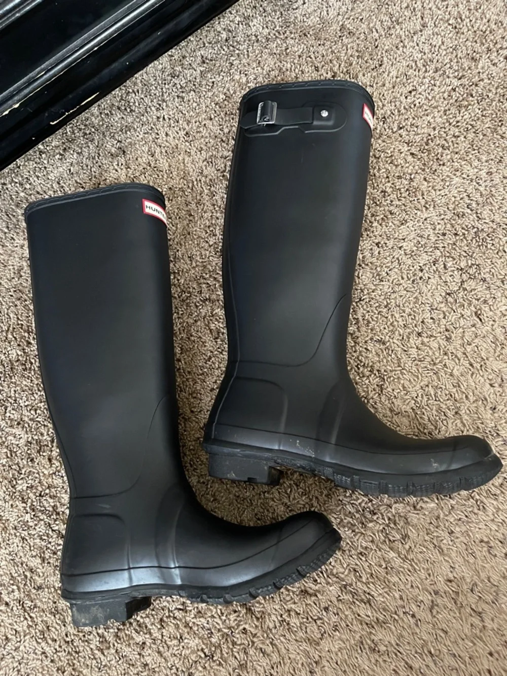 Hunter Original Black Matte Tall Boots 8 - Picture 7 of 12